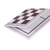 Plastic chess + Mill board, foldable, white/brown